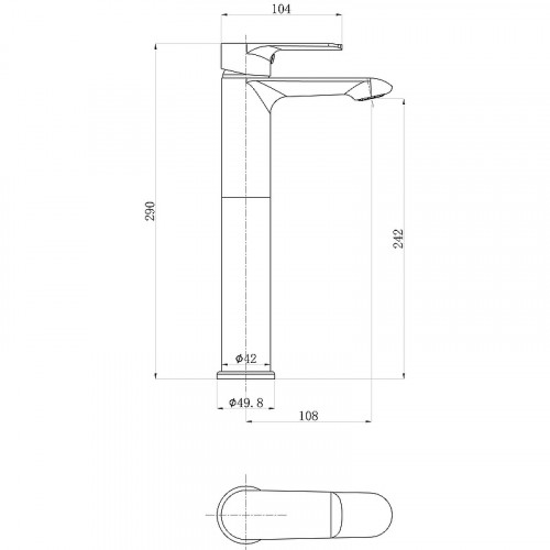Смеситель для раковины beWash Bliss BVMM0BH123 Хром латунь