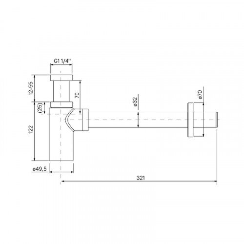 Сифон для раковины Iddis Optima Home OPTGM00i84 Графит