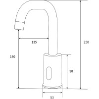 Смеситель для раковины beWash Photocell BWAM1BS869 Черный матовый