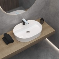Раковина Berges Ego SL 60 182016 Белая глянцевая фарфор накладная