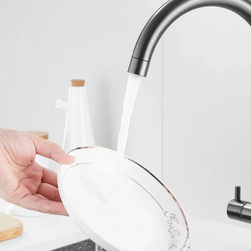 Смеситель для кухни Shevanik S128T цвет Оружейная сталь