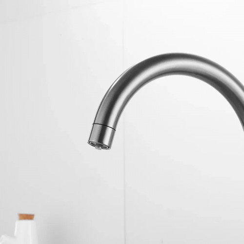 Смеситель для кухни Shevanik S128T цвет Оружейная сталь