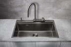 Кухонная мойка Milacio Denia 75 MC.77429 Вороненая сталь нержавеющая сталь встраиваемый