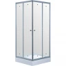 Душевой уголок Timo TL 100х100 TL-1102R профиль Хром стекло прозрачное с рисунком