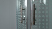 Душевой уголок Timo TL 100х100 TL-1102R профиль Хром стекло прозрачное с рисунком