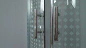Душевой уголок Timo TL 100х100 TL-1102R профиль Хром стекло прозрачное с рисунком
