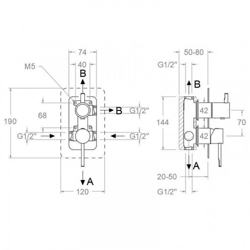 Смеситель для душа Ramonsoler Odisea 391513SCUC Медь