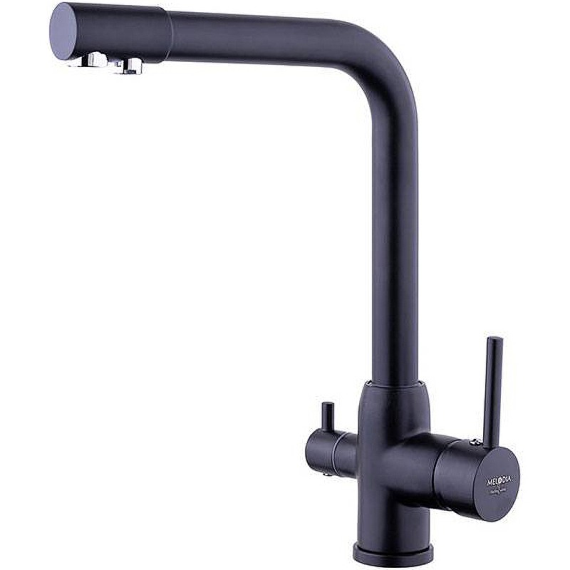 Смеситель для кухни Melodia della vita Ostessa Filtro MDV40618bk Черный