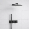 Душевая система WasserKRAFT A16160 Thermo с термостатом Черная матовая латунь встраиваемый
