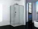 Душевой уголок Ceruttispa Vito 110x80 R профиль Хром стекло прозрачное