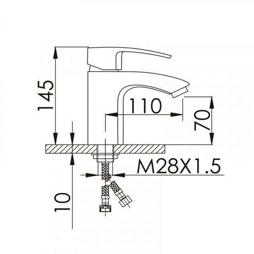 Смеситель для раковины D-Lin D110365-A цвет Черный матовый