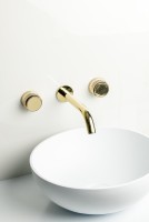 Смеситель для раковины Boheme Aura 152-2-G-A Золото латунь встраиваемый