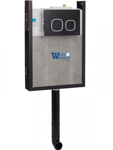Смывной бачок WeltWasser WW Amberg 404 BL 10000009856 с клавишей смыва цвет Черный