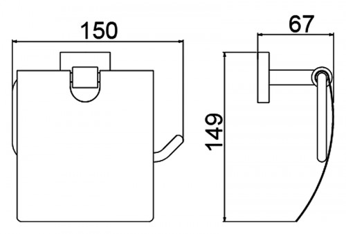 Держатель туалетной бумаги Timo Selene 12042/03 с крышкой Черный