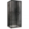 Душевой уголок Abber Schwarzer Diamant 80x80 AG02080BH профиль Черный стекло прозрачное