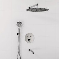 Душевая система WasserKRAFT Dinkel A175817 с термостатом Хром латунь встраиваемый