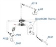 Душевая система WasserKRAFT Dinkel A175817 с термостатом Хром латунь встраиваемый