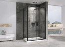 Душевой уголок Abber Sonnenstrand 100x100 AG04100BC-S100B профиль Черный стекло прозрачное