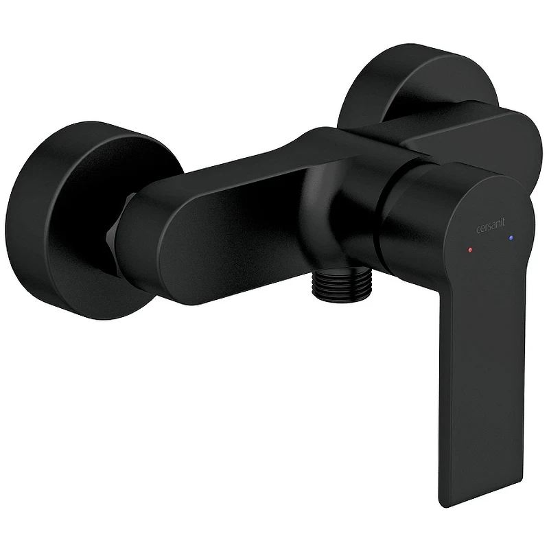 Смеситель для душа Cersanit Brasko Black 63109 Черный матовый латунь на стену