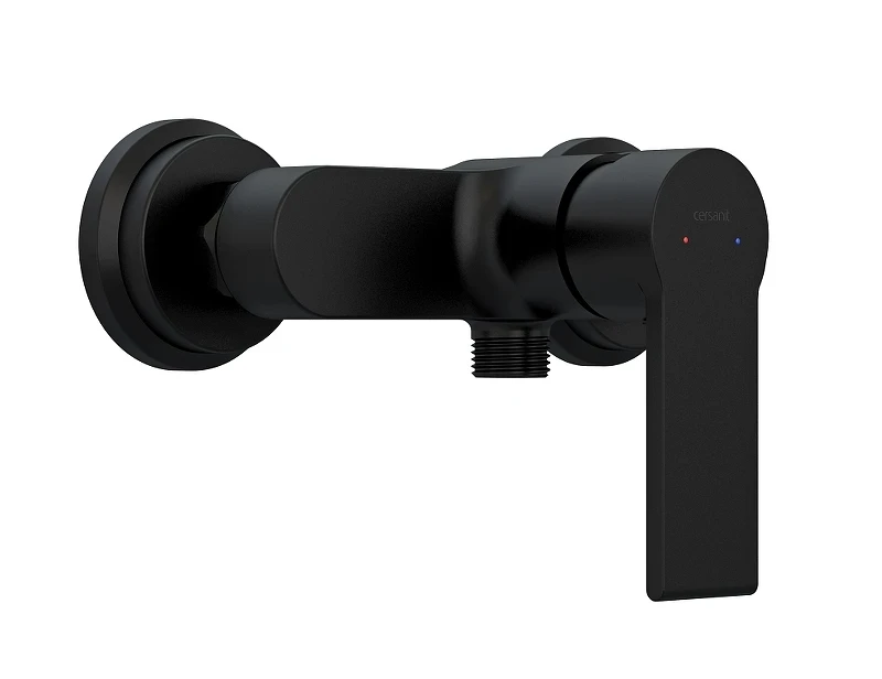 Смеситель для душа Cersanit Brasko Black 63109 Черный матовый латунь на стену