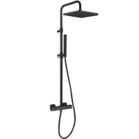 Душевая система Webert Pegaso PE980507560METAL с термостатом Черная матовая латунь на стену