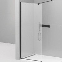 Душевая перегородка Cezares Liberta 130 LIBERTA-L-1-130-120-C-NERO профиль Черный матовый стекло прозрачное