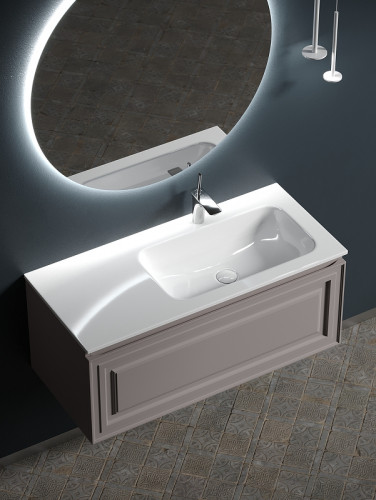 Тумба под раковину Sancos Very 100 R VR100RSM подвесная Doha Soft МДФ / ЛДСП