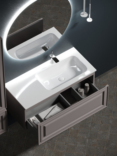 Тумба под раковину Sancos Very 100 R VR100RSM подвесная Doha Soft МДФ / ЛДСП