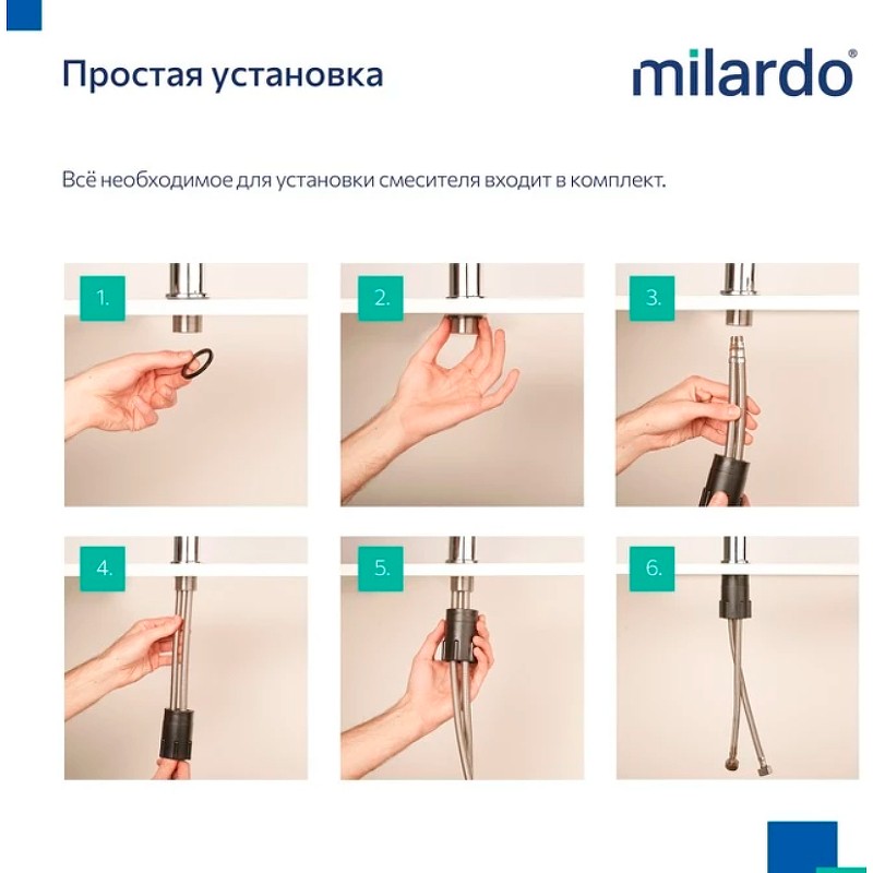 Смеситель для раковины Milardo Rora RORSB00M01 Хром латунь