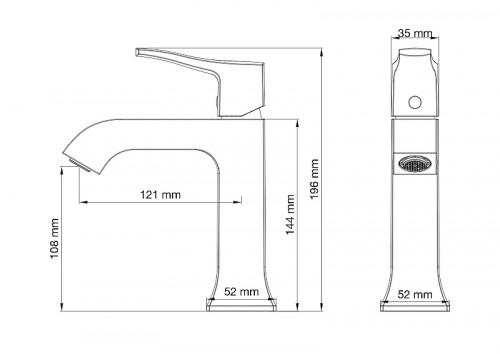 Смеситель для раковины Wonzon &amp; Woghand Flex WW-88018072-CR цвет Хром
