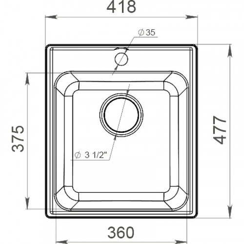 Кухонная мойка GranFest Quarz GF-Z17 Белая искусственный камень (литьевой мрамор) встраиваемый