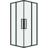 Душевой уголок Grossman Cosmo 80х80 300.K33.02.8080.21.00 профиль Черный матовый стекло прозрачное