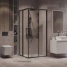 Душевой уголок Grossman Cosmo 80х80 300.K33.02.8080.21.00 профиль Черный матовый стекло прозрачное