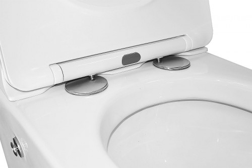 Унитаз Azario AZ101 приставной цвет Белый с сиденьем Микролифт