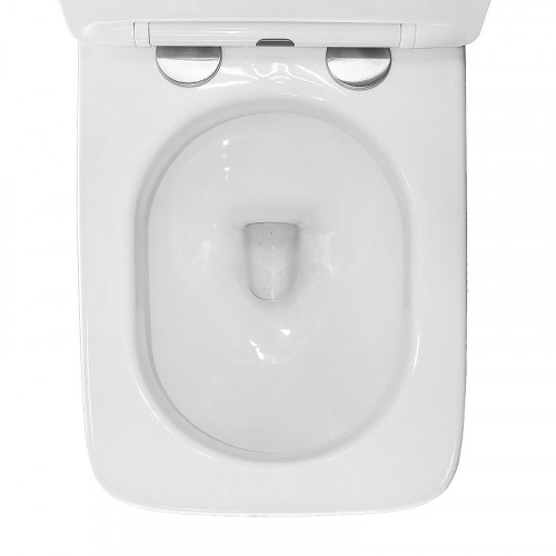 Унитаз Azario AZ101 приставной цвет Белый с сиденьем Микролифт