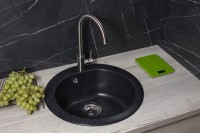 Кухонная мойка Reflection Core 50 RX1350СL Уголь искусственный камень (литьевой мрамор) встраиваемый