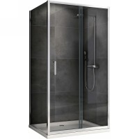 Душевой уголок Abber Schwarzer Diamant 150x100 AG301505-S1005 профиль Хром стекло прозрачное