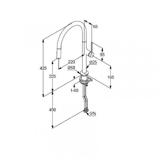 Смеситель для кухни Kludi Reef 508510575 цвет Хром