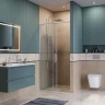 Душевая дверь BelBagno Soft Close-1 100 SOFT_CLOSE-1-BF-1-100-C-Cr профиль Хром стекло прозрачное