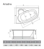 Акриловая ванна Relisan Ariadna 150x110 L Гл000001636 без гидромассажа