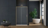 Душевая дверь Vincea Софт 2 (Soft 2) 120 VDS-3SO2120CLG профиль Брашированное золото стекло прозрачное