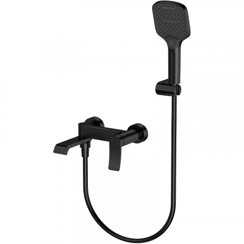 Смеситель для ванны Splenka S31.30.06 Черный матовый латунь на стену