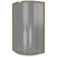 Душевой уголок Good Door Jazze 90x90 R-90-C-G профиль Золото стекло прозрачное