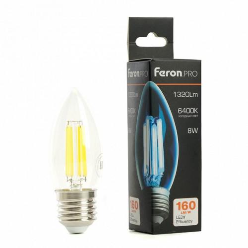 Лампа светодиодная Feron LB-1208 E27 8Вт 6400K 51243