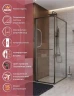 Душевой уголок Cezares Lux 70x100 LUX-AH-FS-1-70/100-C-GM профиль Оружейная сталь стекло прозрачное