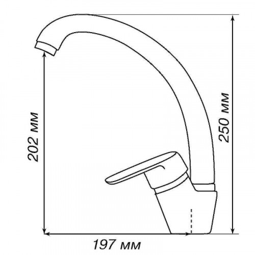 Смеситель для кухни Aquaton Нимо 1AX002FCXX250 Серый шелк