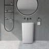 Раковина Abber Stein 55 AS2502-H Белая матовая искусственный камень (литьевой мрамор) напольный