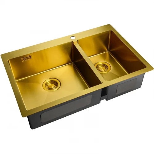 Кухонная мойка ZorG Light Bronze ZL R 780-2-510-L BRONZE Бронза нержавеющая сталь встраиваемый