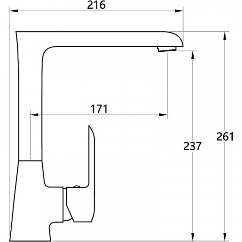 Смеситель для кухни Melodia della vita Heavy Metal MDV35615 Хром латунь
