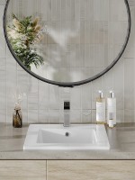 Раковина Orange 41 B03-410W Белая фарфор полувстраиваемая